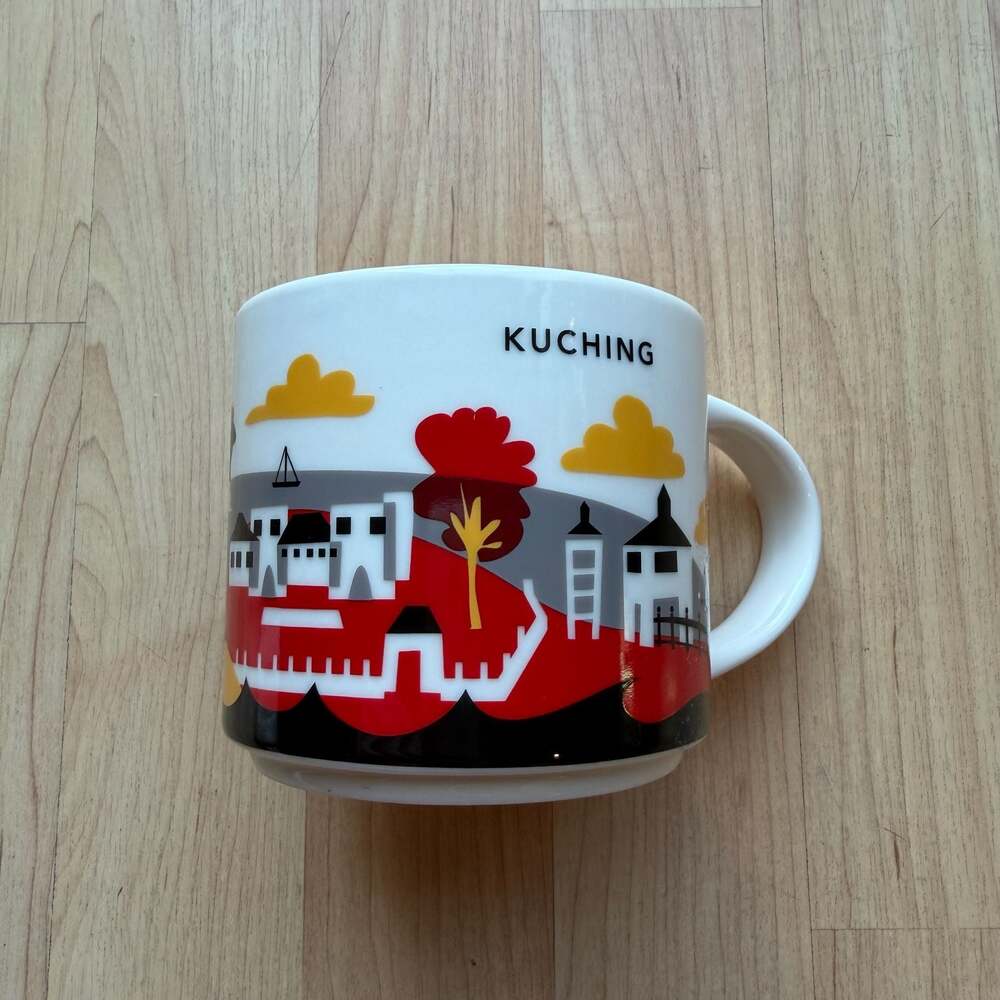 Starbucks You Are Here Kuching Malaysia Mug YAH Coffee Cup 14 oz Discontinued